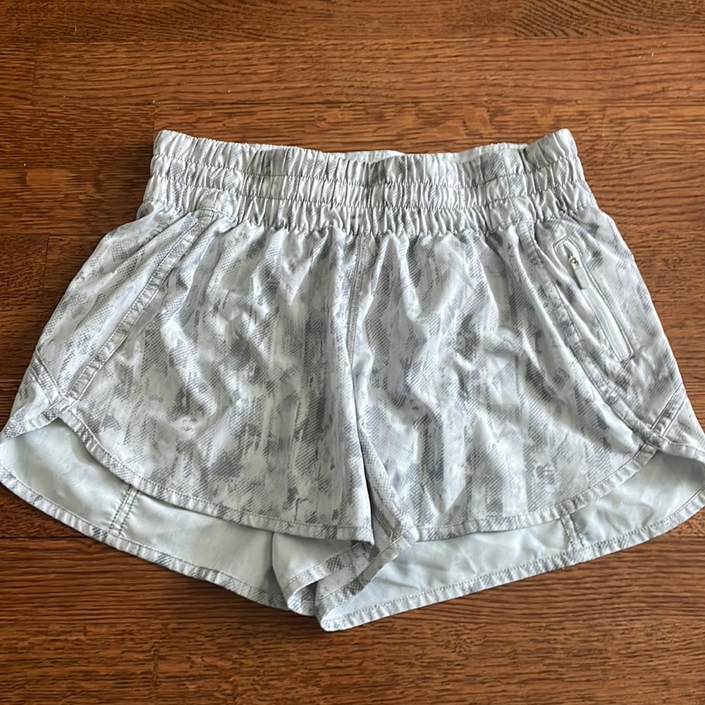 Grey speckled tracker shorts size 8